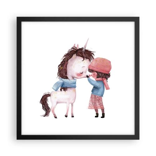 Póster en marco negro - Un cuento de invierno - 40x40 cm