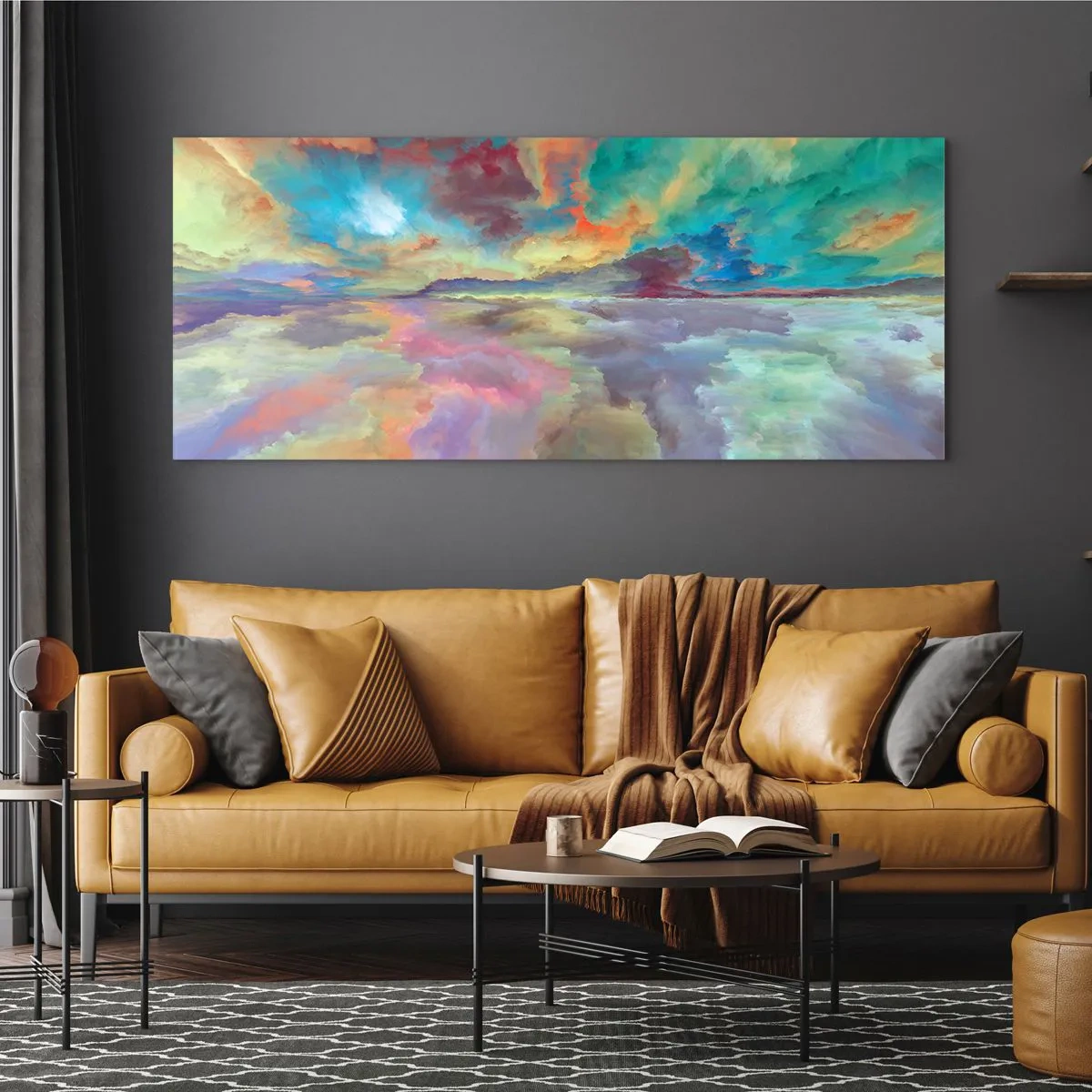 Cuadro sobre vidrio - Impresiones sobre Vidrio - Dos cielos - 100x40 cm