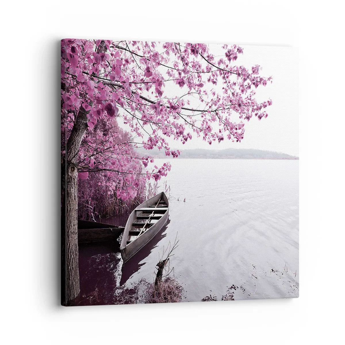 Cuadro sobre lienzo - Impresión de Imagen - En el silencio rosa - 30x30 cm