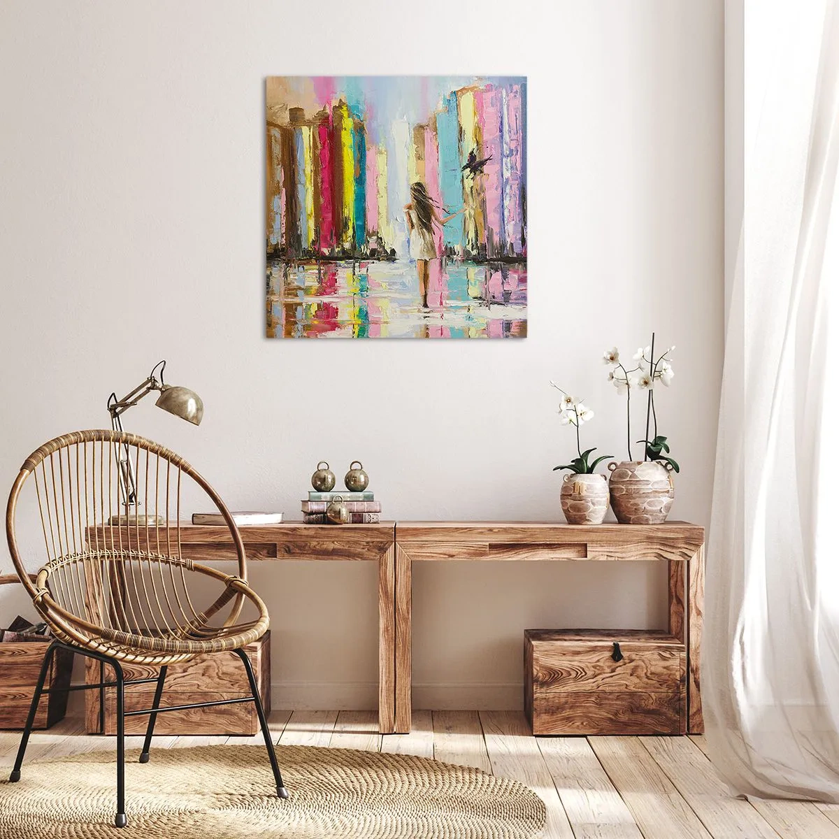 Cuadro sobre lienzo - Impresión de Imagen - Sígueme - 70x70 cm