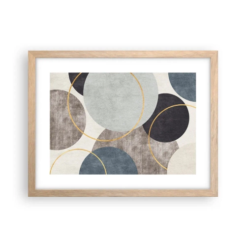 Póster en marco roble claro - Círculo tras círculo - 40x30 cm