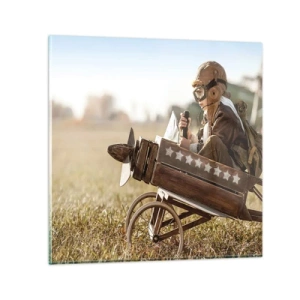 Cuadro sobre vidrio - Impresiones sobre Vidrio - Despegue hacia un sueño - 60x60 cm