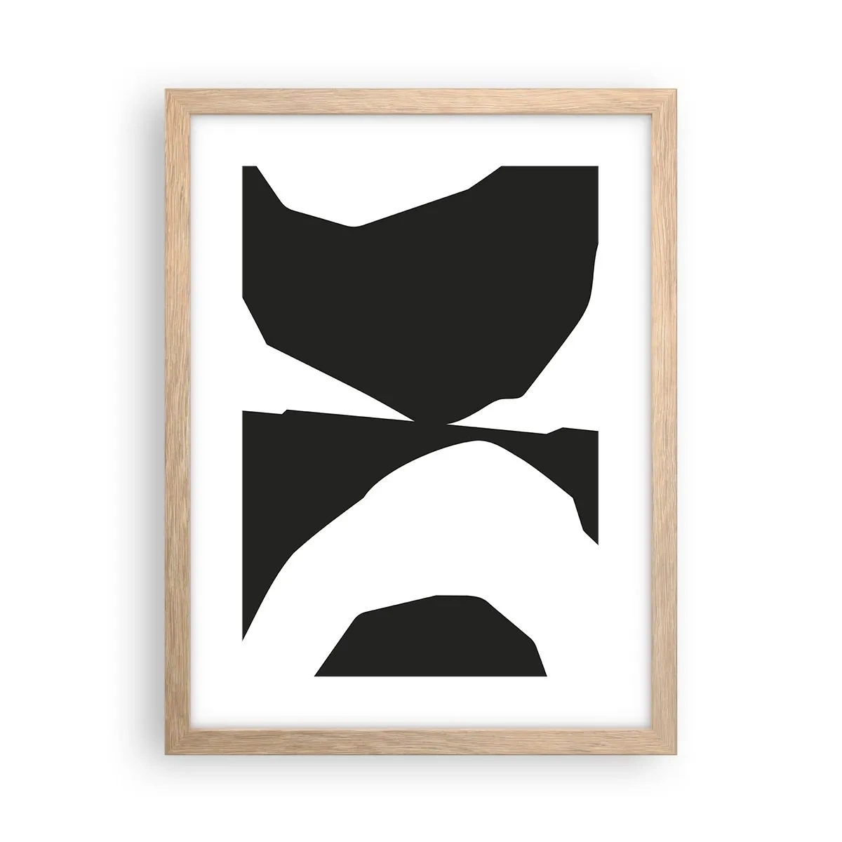 Póster en marco roble claro - Positivo-negativo - 30x40 cm