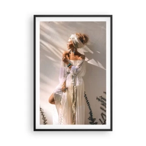 Póster en marco negro - El sol y la joven - 61x91 cm