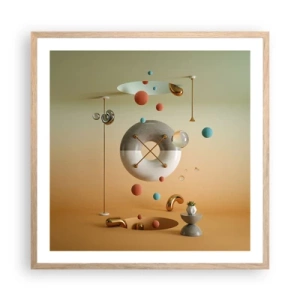 Póster en marco roble claro - Todo puede suceder - 60x60 cm