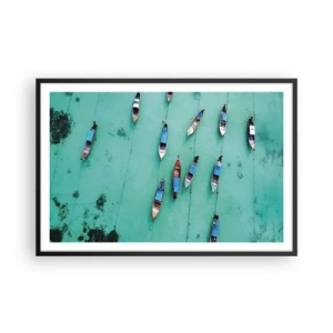 Póster en marco negro - En alegre espera - 91x61 cm