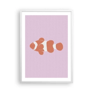 Póster en marco blanco - Tratando de recordar el camino - 50x70 cm