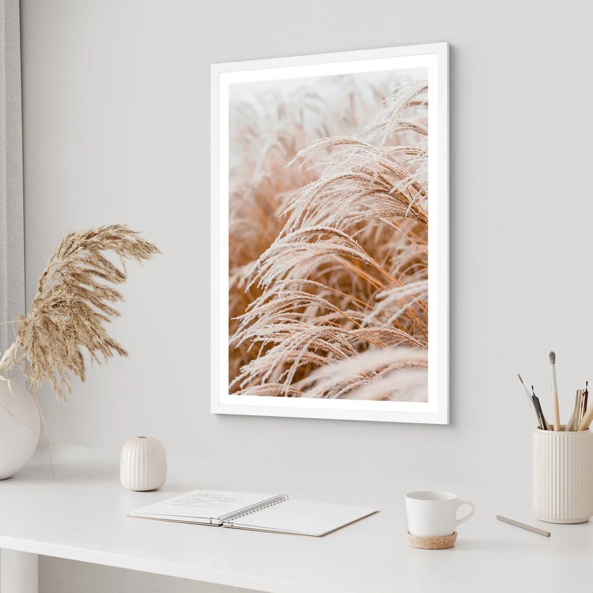 Póster en marco blanco - El sol de otoño - 30x40 cm