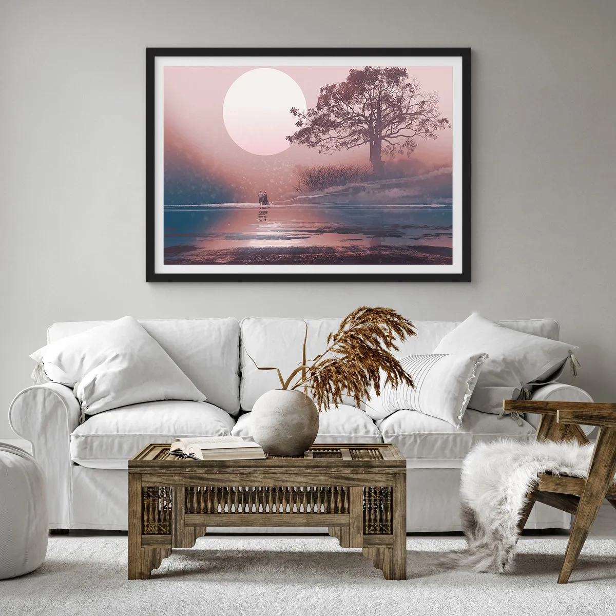 Póster en marco negro - Rarezas nocturnas - 40x30 cm