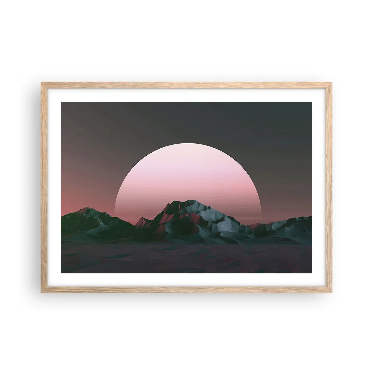 Póster en marco roble claro - En una galaxia muy muy lejana - 70x50 cm