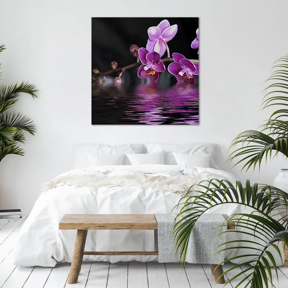 Cuadro sobre lienzo - Impresión de Imagen - Un reflejo lila de la belleza - 50x50 cm