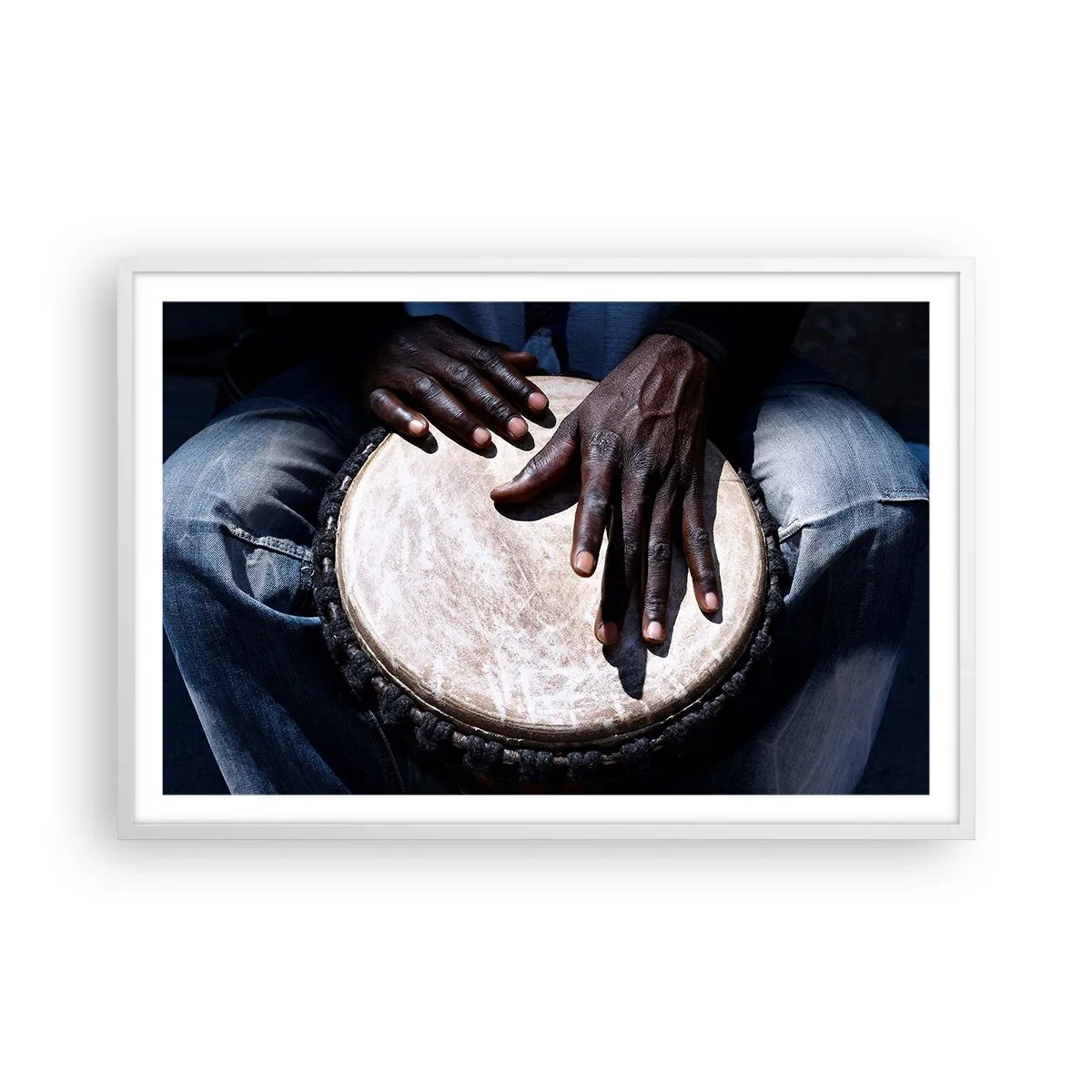 Póster en marco blanco - Vive a tu ritmo - 91x61 cm