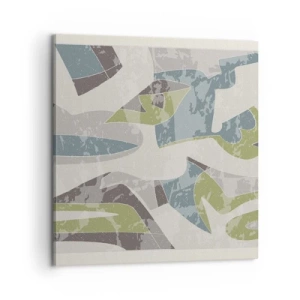 Cuadro sobre lienzo - Impresión de Imagen - Composición tras vidriera - 60x60 cm