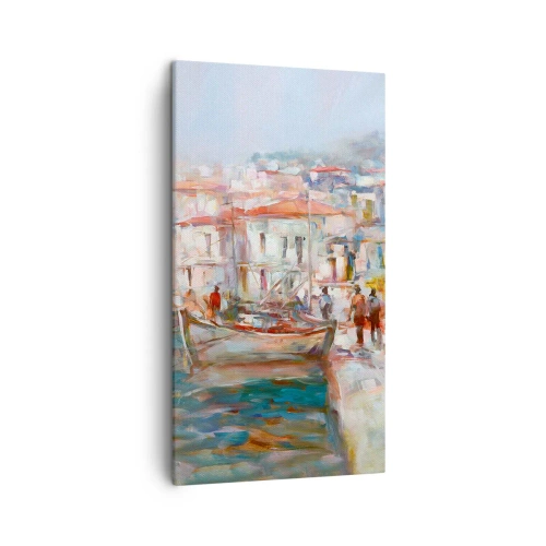 Cuadro sobre lienzo - Impresión de Imagen - Vacaciones en colores pastel - 45x80 cm