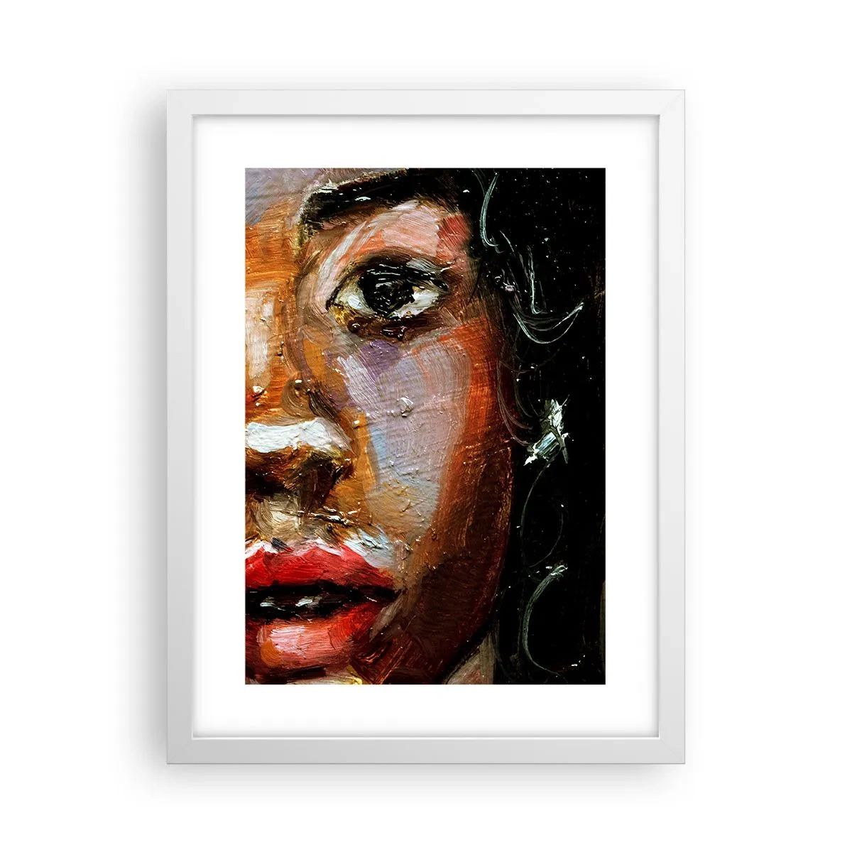 Póster en marco blanco - La mitad de mi ser - 30x40 cm
