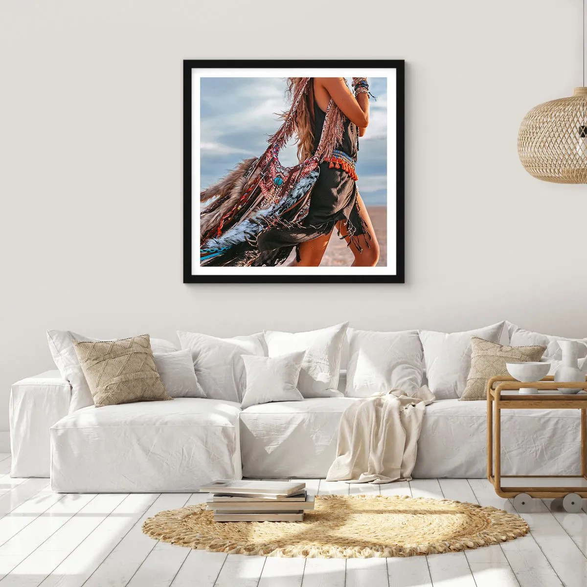 Póster en marco negro - La chamana - 60x60 cm