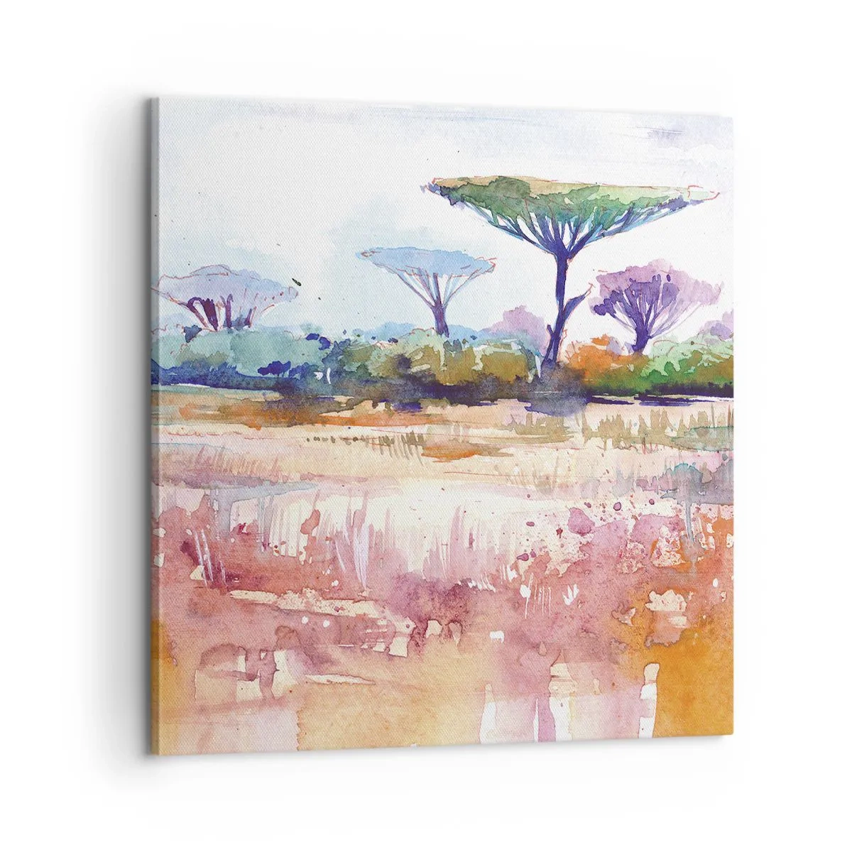 Cuadro sobre lienzo - Impresión de Imagen - Colores de la sabana - 60x60 cm