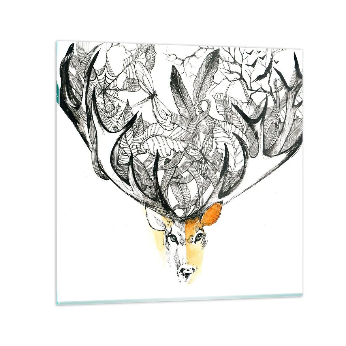 Cuadro sobre vidrio - Impresiones sobre Vidrio - Cuernos de la abundancia - 40x40 cm