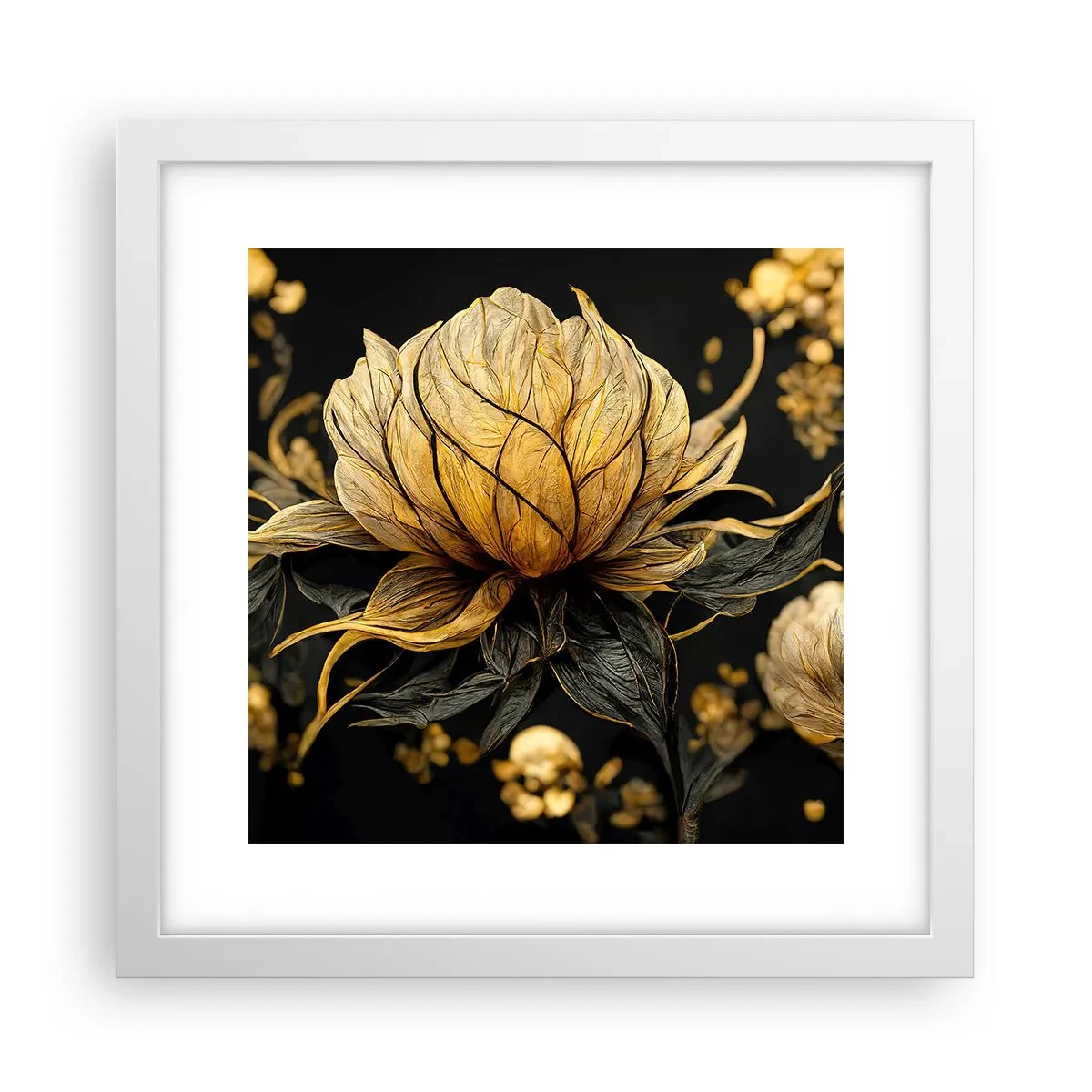 Póster en marco blanco - Sutil fragilidad - 30x30 cm