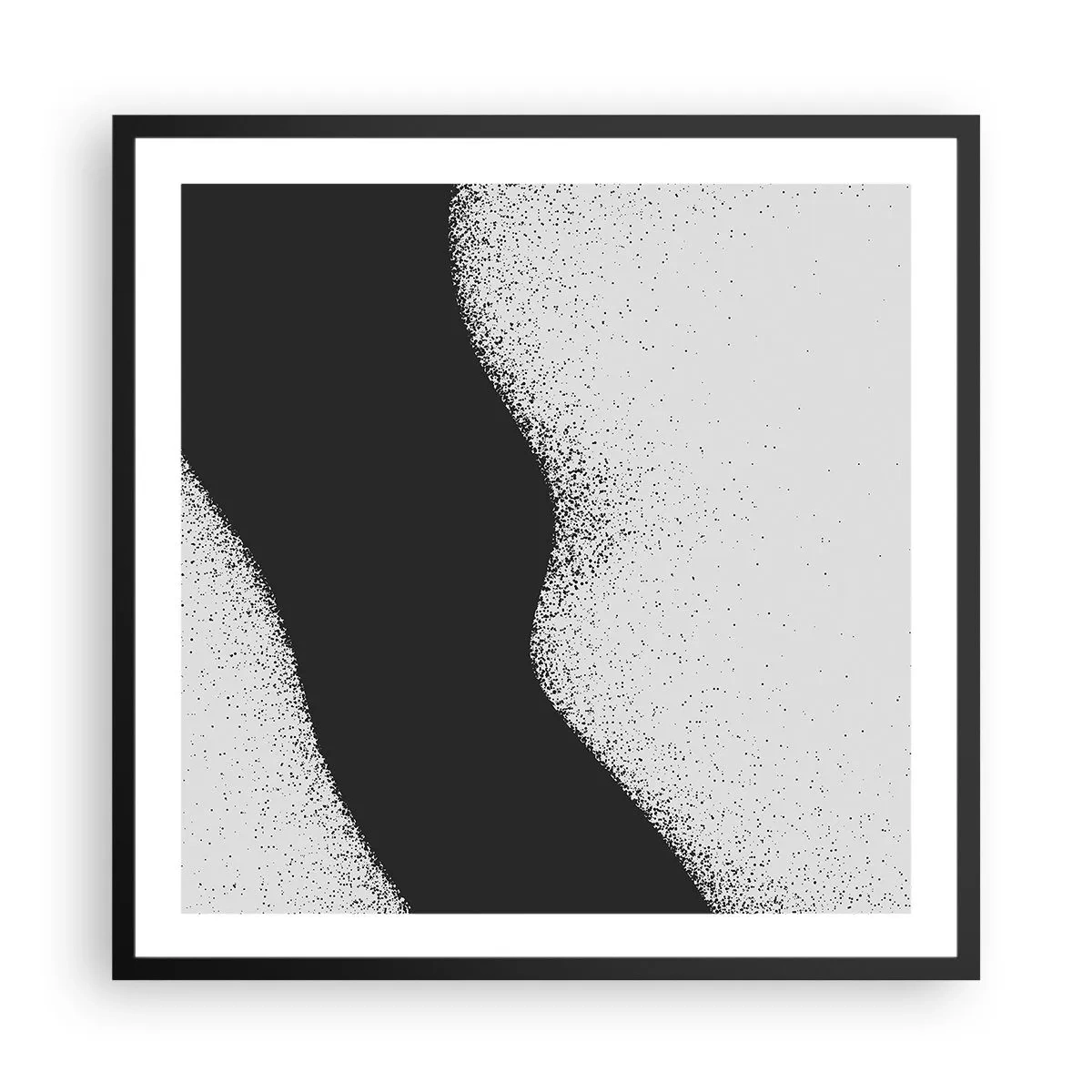 Póster en marco negro - Equilibrio suave - 60x60 cm