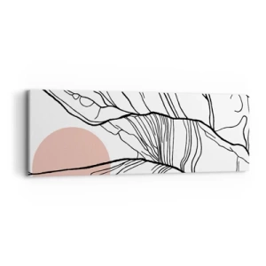 Cuadro sobre lienzo - Impresión de Imagen - En una red de ramas - 90x30 cm