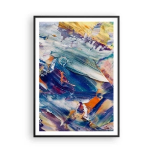 Póster en marco negro - Confusión de colores - 70x100 cm