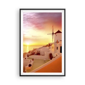 Póster en marco negro - Blanco y dorado - 61x91 cm