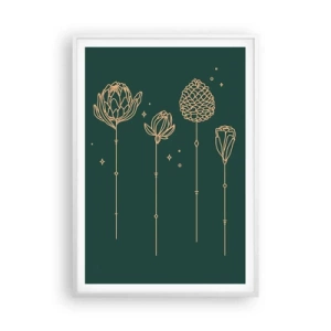 Póster en marco blanco - La familia vegetal - 70x100 cm