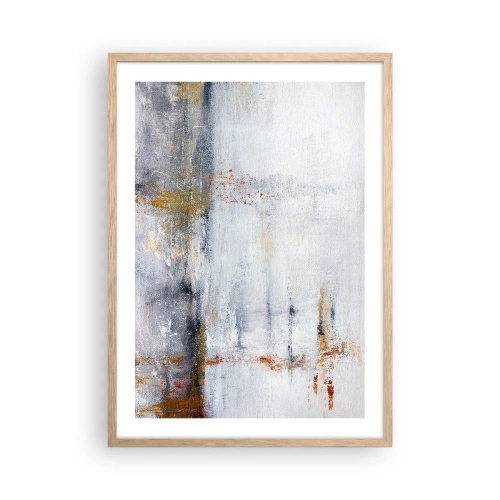 Póster en marco roble claro - Tras una cortina de aire - 50x70 cm
