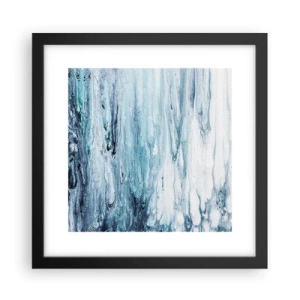 Póster en marco negro - Carámbanos de azul - 30x30 cm