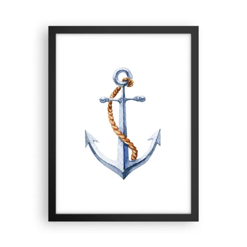 Póster en marco negro - ¡Ah, aventura! - 30x40 cm
