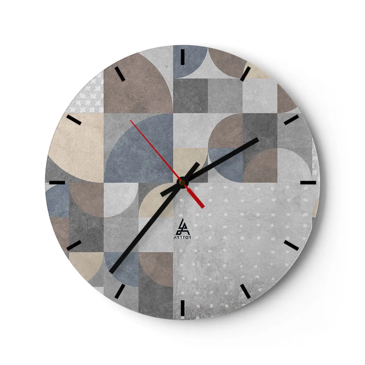 Reloj de pared - Reloj de vidrio - Fantasía cerámica - 40x40 cm