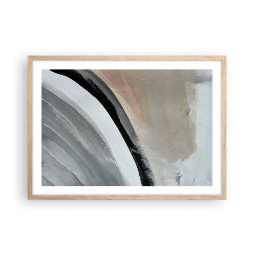 Póster en marco roble claro - Composición: un arco negro y gris - 70x50 cm