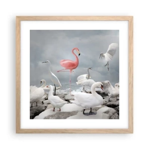 Póster en marco roble claro - ¿De dónde vengo? - 40x40 cm