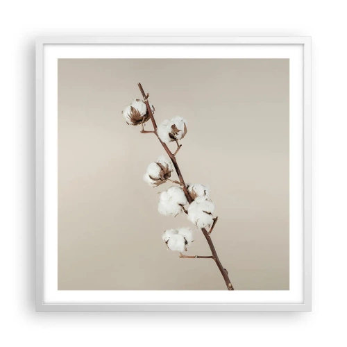 Póster en marco blanco - En la fuente de la suavidad - 60x60 cm