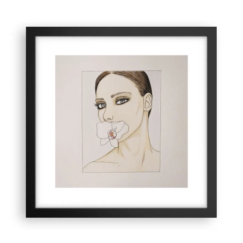 Póster en marco negro - Elegancia y belleza - 30x30 cm