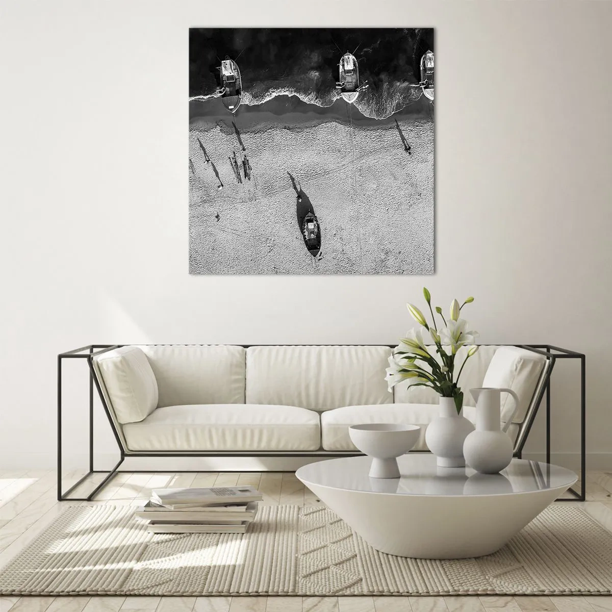 Cuadro sobre vidrio - Impresiones sobre Vidrio - Aún en la orilla... - 70x70 cm