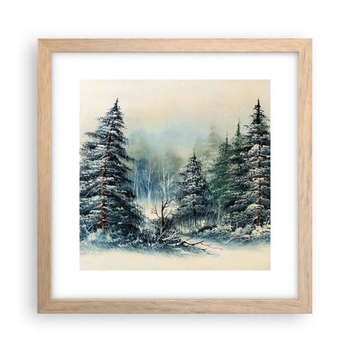 Póster en marco roble claro - Preparados para la Navidad - 30x30 cm