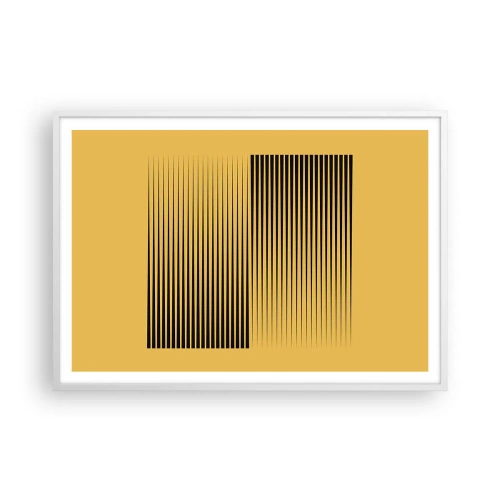 Póster en marco blanco - Cuadrado de opuestos - 100x70 cm