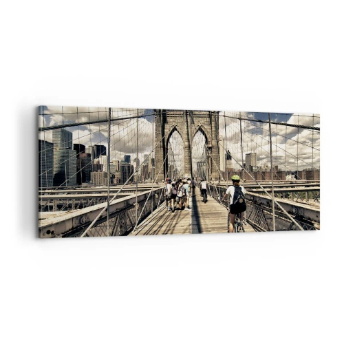 Cuadro sobre lienzo - Impresión de Imagen - En el corazón de la ciudad - 100x40 cm