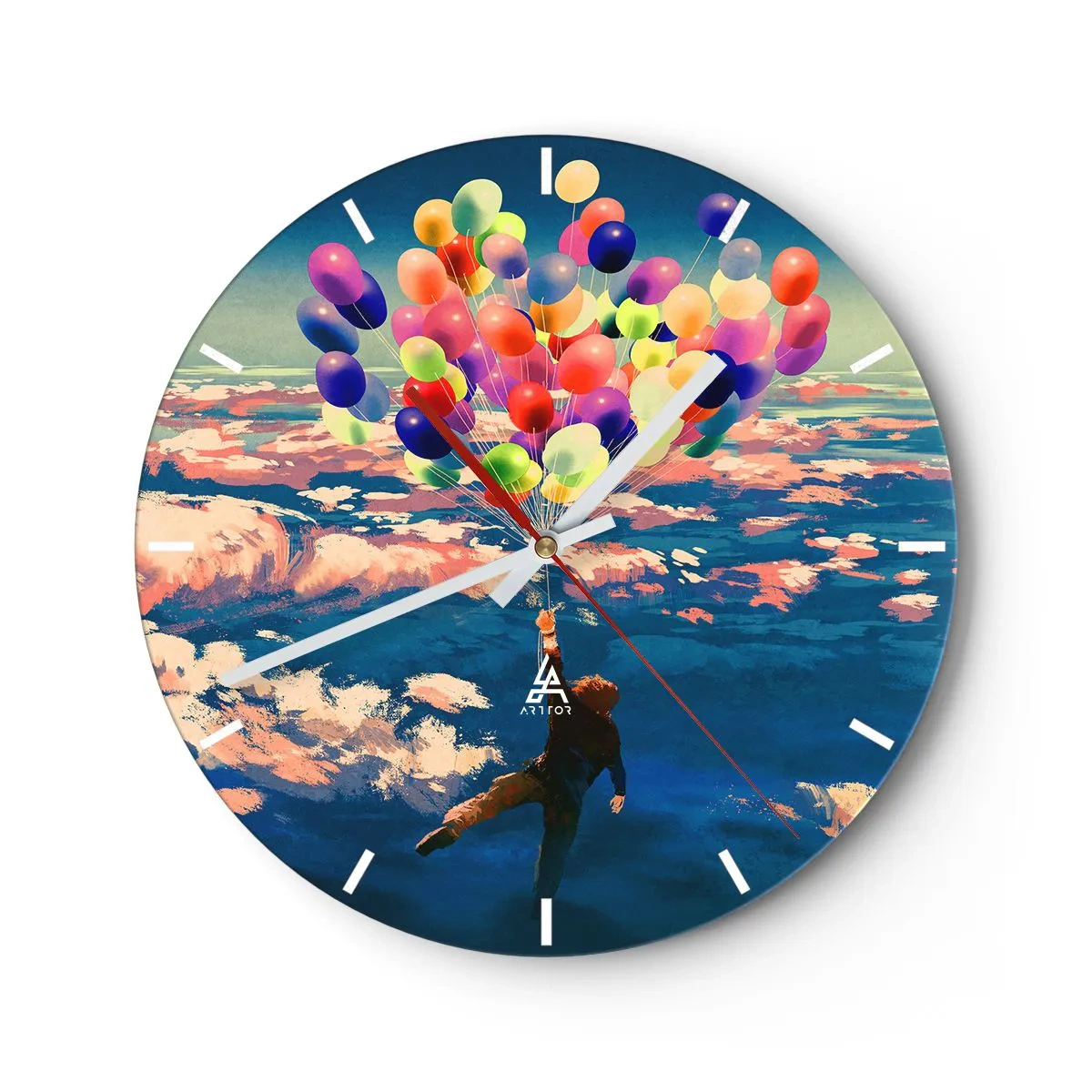 Reloj de pared - Reloj de vidrio - Un sueño de infancia hecho realidad - 40x40 cm