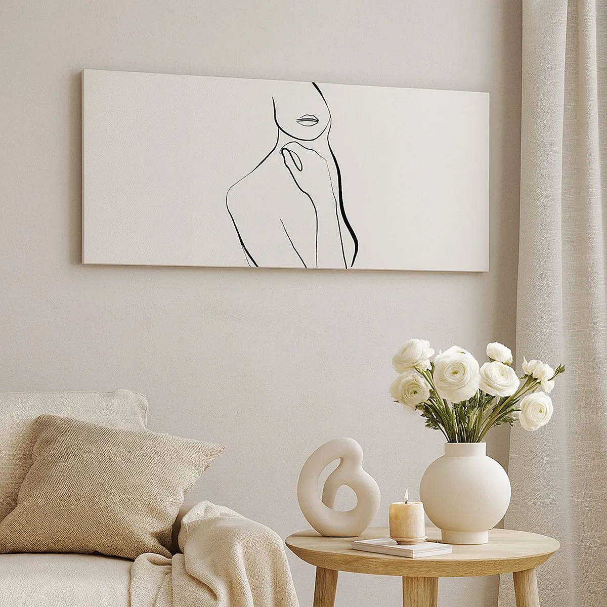 Cuadro sobre lienzo - Impresión de Imagen - Una ola de melancolía - 100x40 cm