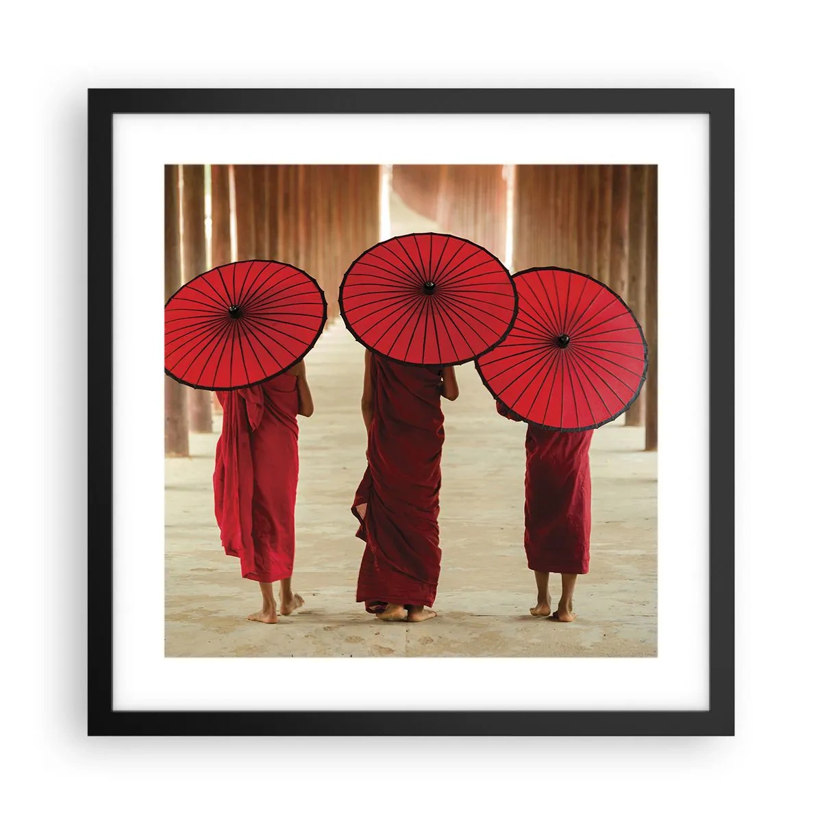 Póster en marco negro - En el camino a la Tierra Pura - 40x40 cm