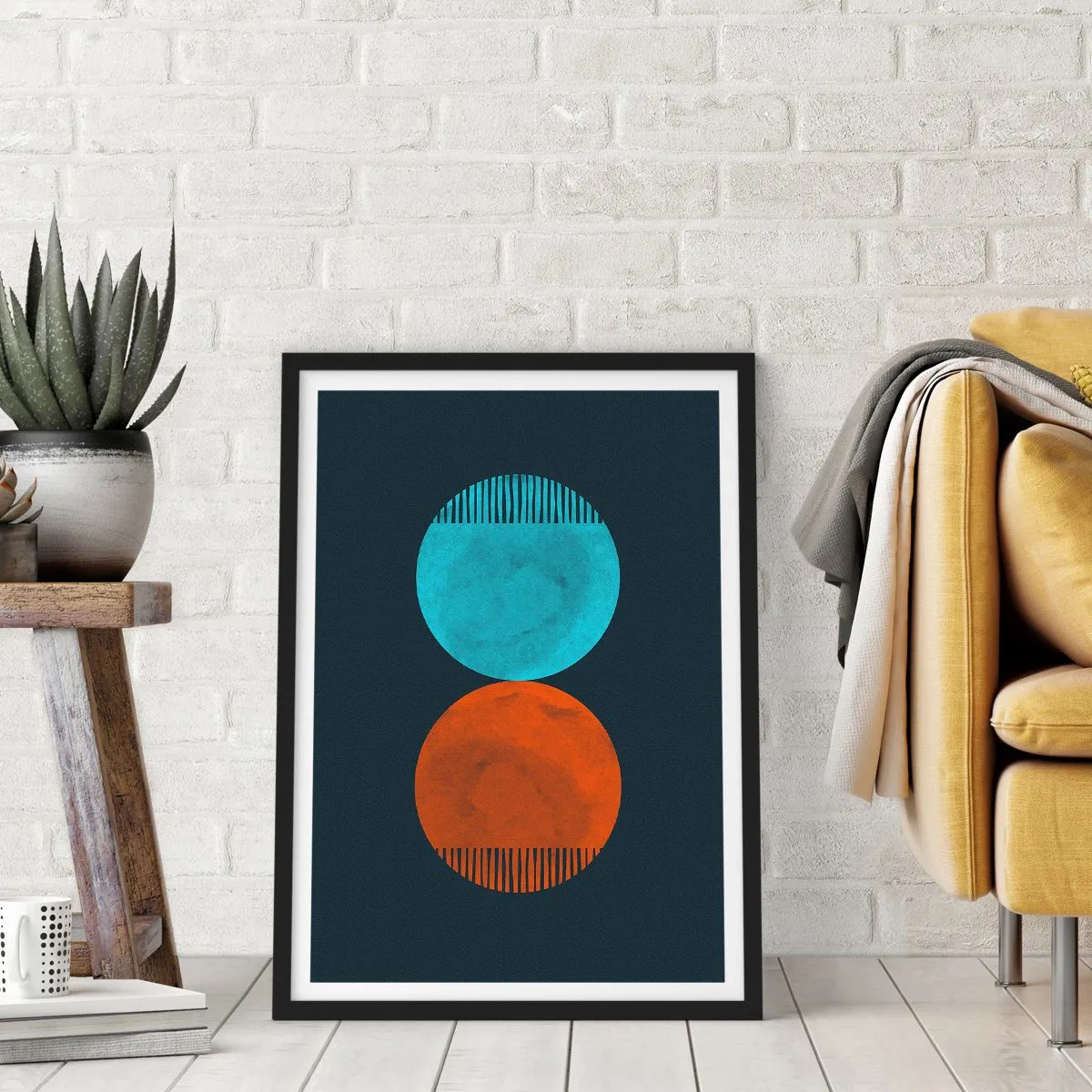 Póster en marco negro - ¿Solo geometría? - 61x91 cm