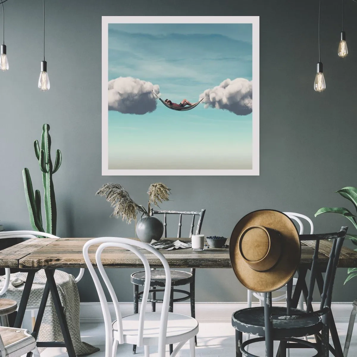 Póster - La felicidad del momento - 40x40 cm