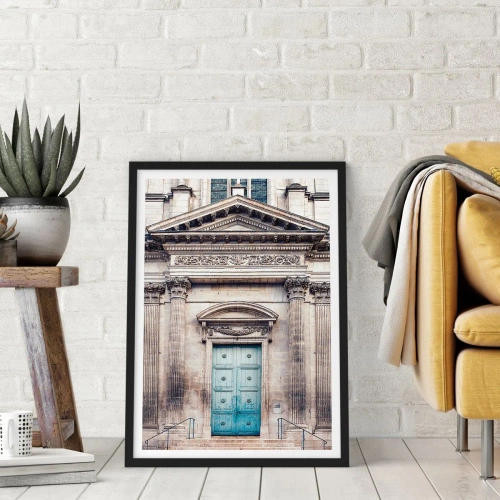 Póster en marco negro - Puerta al mundo espiritual - 50x70 cm