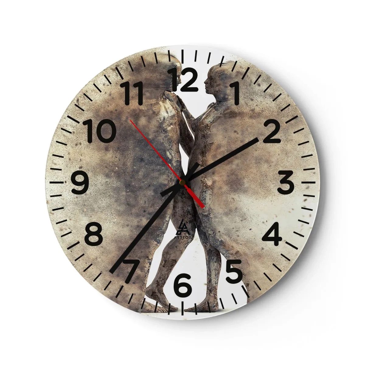 Reloj de pared - Reloj de vidrio - Del polvo resurgieron para amar - 40x40 cm