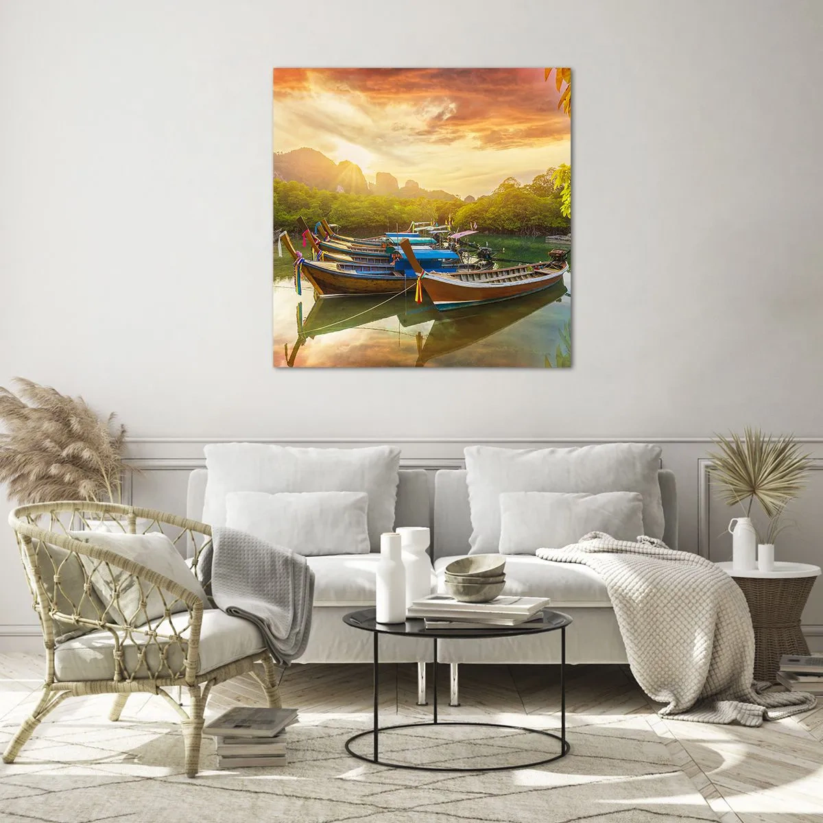 Cuadro sobre vidrio - Impresiones sobre Vidrio - Antes de un día ajetreado - 70x70 cm