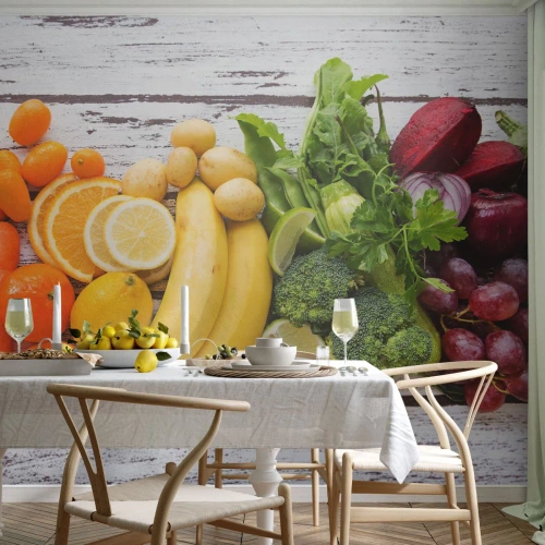 Fotomural Standard Eco - ¿No es suficiente? - Gastronomía, Fruta, Verduras - 400x280 cm