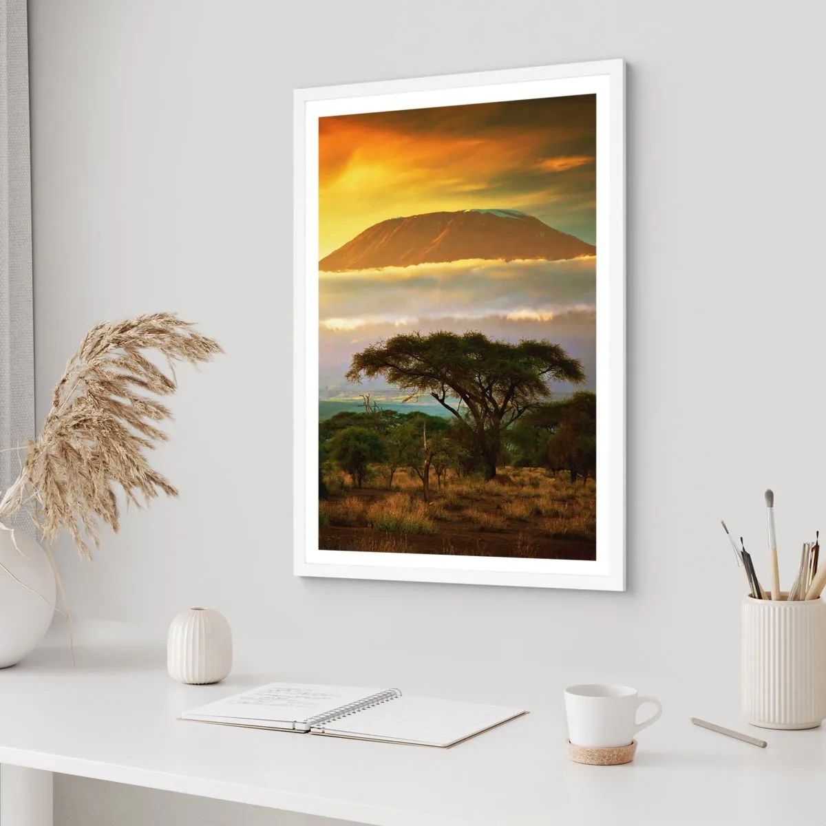 Póster en marco blanco - El sueño del viajero - 40x50 cm